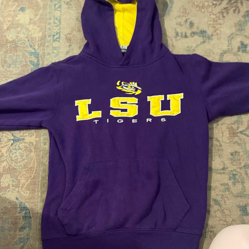Stadium Athletics Kids Purple and Yellow LSU Hoodie
